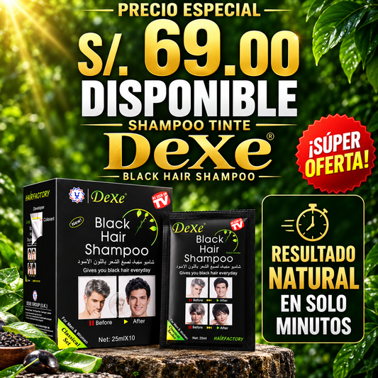 DeXe Black Hair™ – ¡Adiós Canas en Solo 5 Minutos!